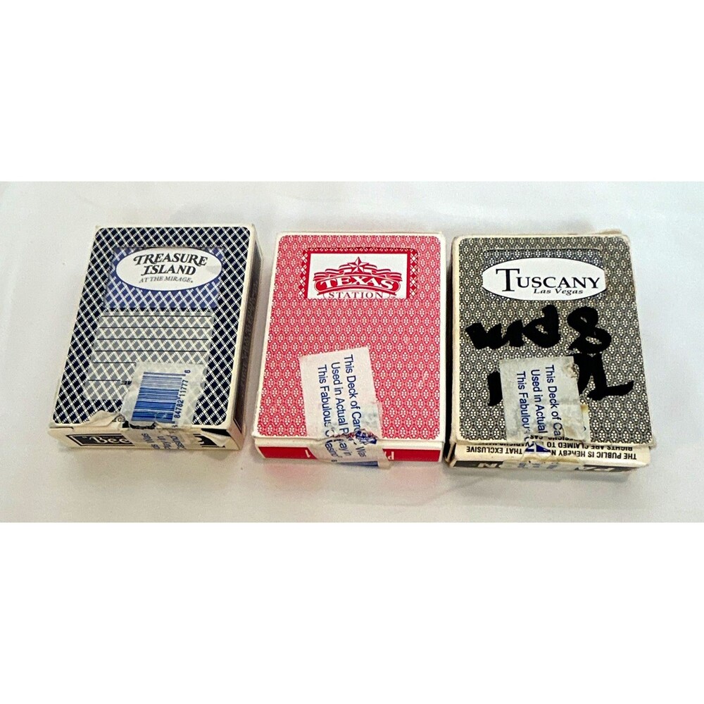 Las Vegas Casino Playing Cards Paulson Bee Treasure Island TX Station Tuscany